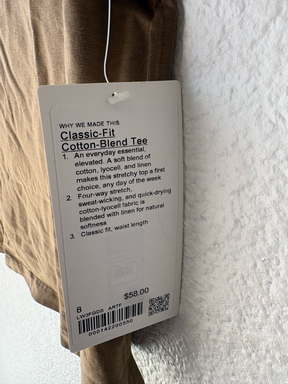 Lululemon classic fit cotton blend T-shirt Brown - Picture 3 of 3